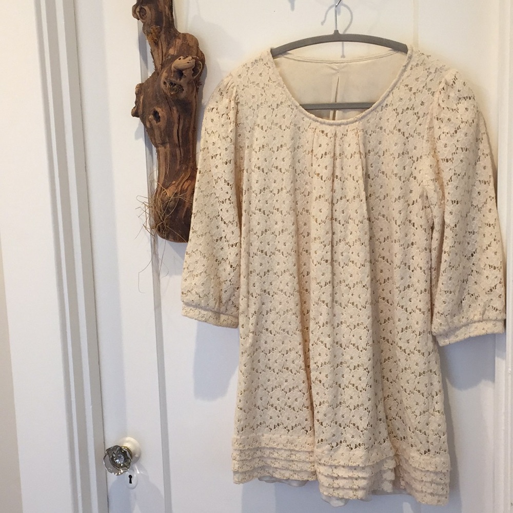 White lace baby doll dress (lined)